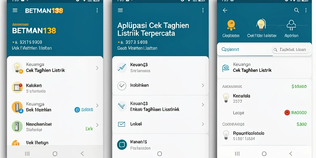 Antarmuka BETMAN138 yang sederhana untuk cek tagihan listrik.