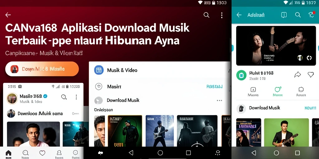 Antarmuka CANVA168 yang menarik untuk Download Musik.