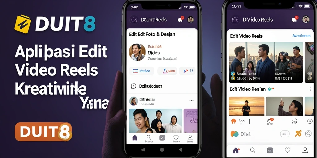 Antarmuka DUIT8 yang intuitif untuk Edit Video Reels.