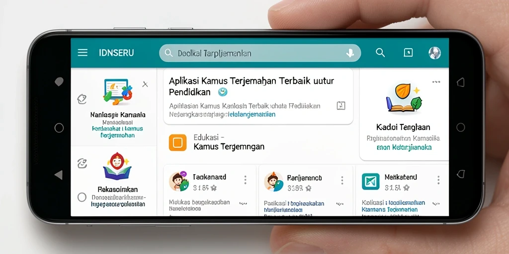 Tampilan antarmuka IDNSERU yang sederhana dan informatif.