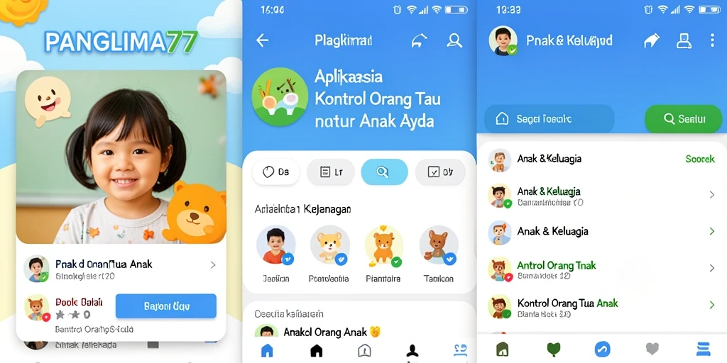 Tampilan antarmuka pengguna aplikasi Kontrol Orang Tua PANGLIMA77.