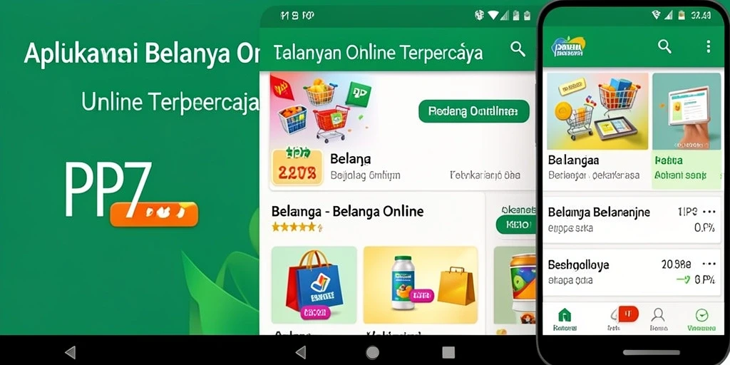 Tampilan antarmuka aplikasi PP7 untuk belanja online yang user-friendly.
