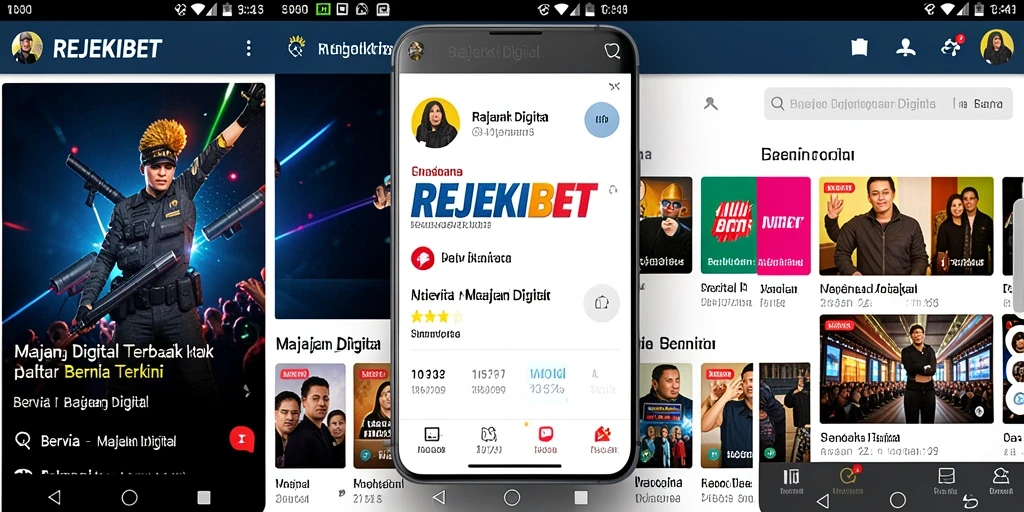 Antarmuka pengguna aplikasi REJEKIBET yang menarik dan informatif.