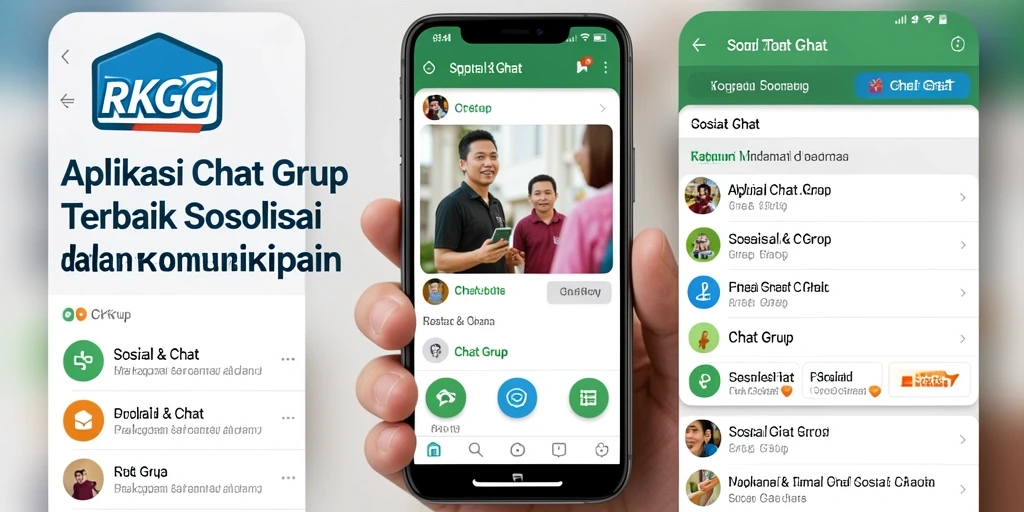 Antarmuka aplikasi RKGG yang menarik dan mudah digunakan untuk Chat Grup.