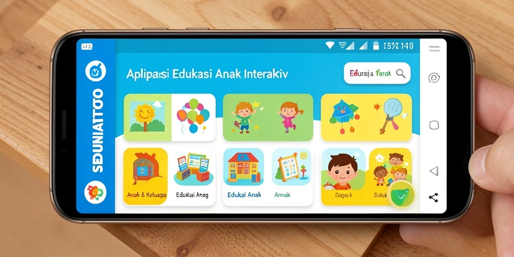 Antarmuka menarik SEDUNIATOTO untuk belajar anak.