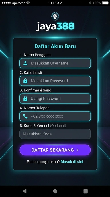 Cara Mudah Daftar Akun jaya388 untuk Android
